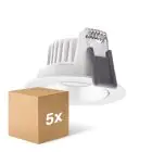 Multipack 5x Ledvance Faretti LED Adjust Aluminium Bianca 8W 680lm 36D - 930 Luce Calda | Ritaglio 68mm - IP20 - Miglior resa cromatica - Dimmerabile