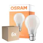 Multipack 6x Osram Classic LED B22d Pera Filamento Ghiaccio 11W 1521lm - 865 Luce del Giorno | Dimmerabile - Sostitutiva 100W