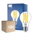 Multipack 10x Philips Master LED E27 Pera Filamento Chiara 10.5W 1521lm - 922-927 Dim To Warm | Miglior Resa Cromatica - Dimmerabile - Sostitutiva 100W