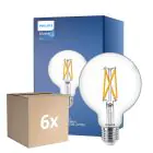 Multipack 6x Philips MASTER Value LED Globe E27 93mm Filamento Chiara 5.9W 806lm - 922-927 Bianco Molto Caldo | Miglior Resa Cromatica - Dimmerabile - Sostitutiva 60W