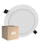 Multipack 4x Ledvance Downlight Slim Alu Bianca 16W 1600lm 90D - 830 Luce Calda -  | Ritaglio 175mm - IP44 