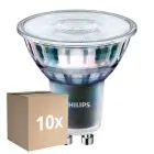 Multipack 10x Philips MASTER LED Spot ExpertColor GU10 PAR16 5.5W 400lm 25D - 940 Bianco Freddo | Miglior resa cromatica - Dimmerabile - Sostitutiva 50W