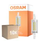 Multipack 10x Osram Slim Line LED R7s 78mm 6W 806lm - 827 Bianco Molto Caldo | Sostitutiva 60W