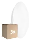 Multipack 5x Ledvance Bulkhead LED Surface CIRCULAR 500 PS Acciaio Bianca 42W 3500lm - 840 Bianco Freddo | IP44