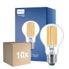 Multipack 10x Philips MASTER LED Bulbo Ultra Efficient E27 Pera Chiara 5.2W 1095lm - 830 Luce Calda | Sostitutiva 75W