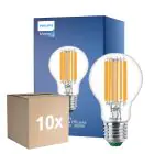 Multipack 10x Philips MASTER LED Bulbo Ultra Efficient E27 Pera Chiara 7.3W 1535lm - 830 Luce Calda | Sostitutiva 100W