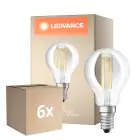Multipack 6x Osram Classic LED E14 Sferica Filamento Chiara 5.5W 806lm - 827 Bianco Molto Caldo | Dimmerabile - Sostitutiva 60W