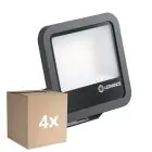 Multipack 4x Ledvance Proiettore LED Aluminium Nero 69W 9150lm 100D - 830 Luce Calda -  | IP66 - Simmetrico