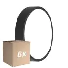 Multipack 6x Ledvance Bulkhead LED Il Giro Nero 10W 1220lm - 830-840 CCT | 262mm - IP65 - Sensore di Movimento e Luce