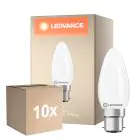 Multipack 10x Ledvance Classic LED B22 Candela Ghiaccio 3.4W 470lm - 827 Bianco Molto Caldo | Sostitutiva 40W