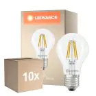 Multipack 10x Ledvance Classic LED E27 Pera Filamento Chiara 3.4W 470lm - 827 Bianco Molto Caldo | Sostitutiva 40W