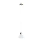 Eglo Luce Pendente Brenda Acciaio Nichel Satinato | Adatto per E27