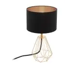 Eglo Lampada Da Tavolo Carlton 2 Acciaio Rame Nero | IP20 - Adatto per 1x E14 
