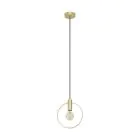 Eglo Luce Pendente Manizales Acciaio Oro | IP20 - Adatto per 1x E27 