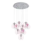 Eglo Luce Pendente Ariscani 2 Acciaio Cromo | Adatto per 10x E27